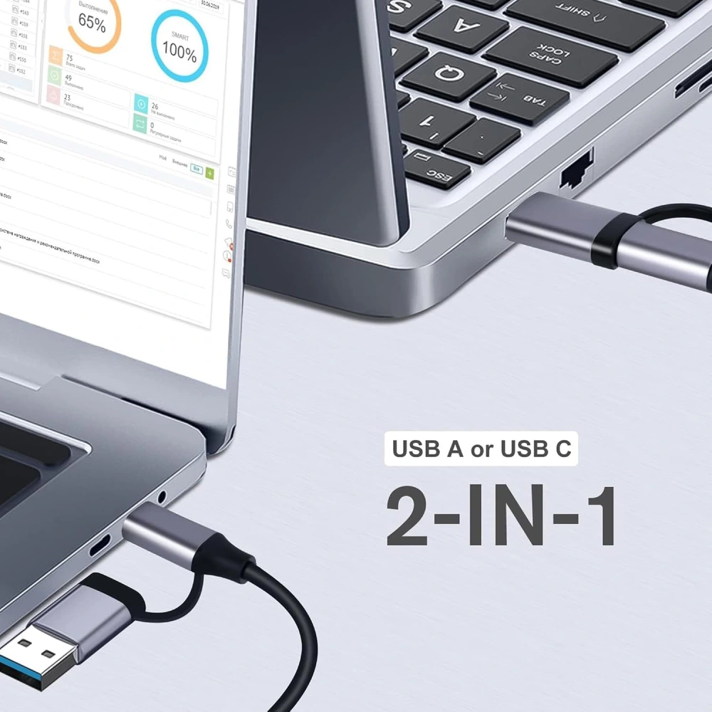 Ant Esports Type-C + USB TO USB Hub | Card Reader 6 Port AEC610 view 5